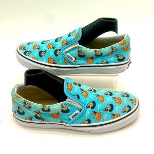VANS Classic Slip On GS Floatie Sharks US Kids Shoes Size 6 Blue
